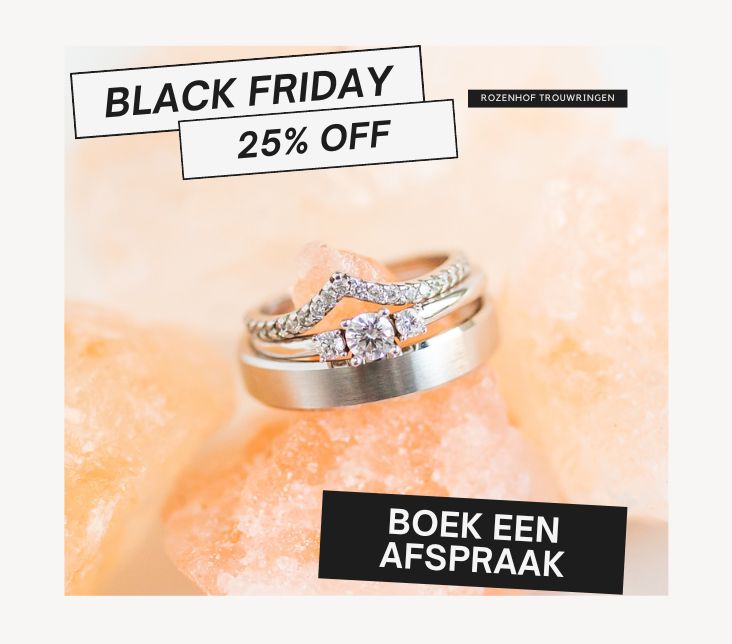 Trouwringen Black Friday actie 2023 bj Rozenhof Trouwringen