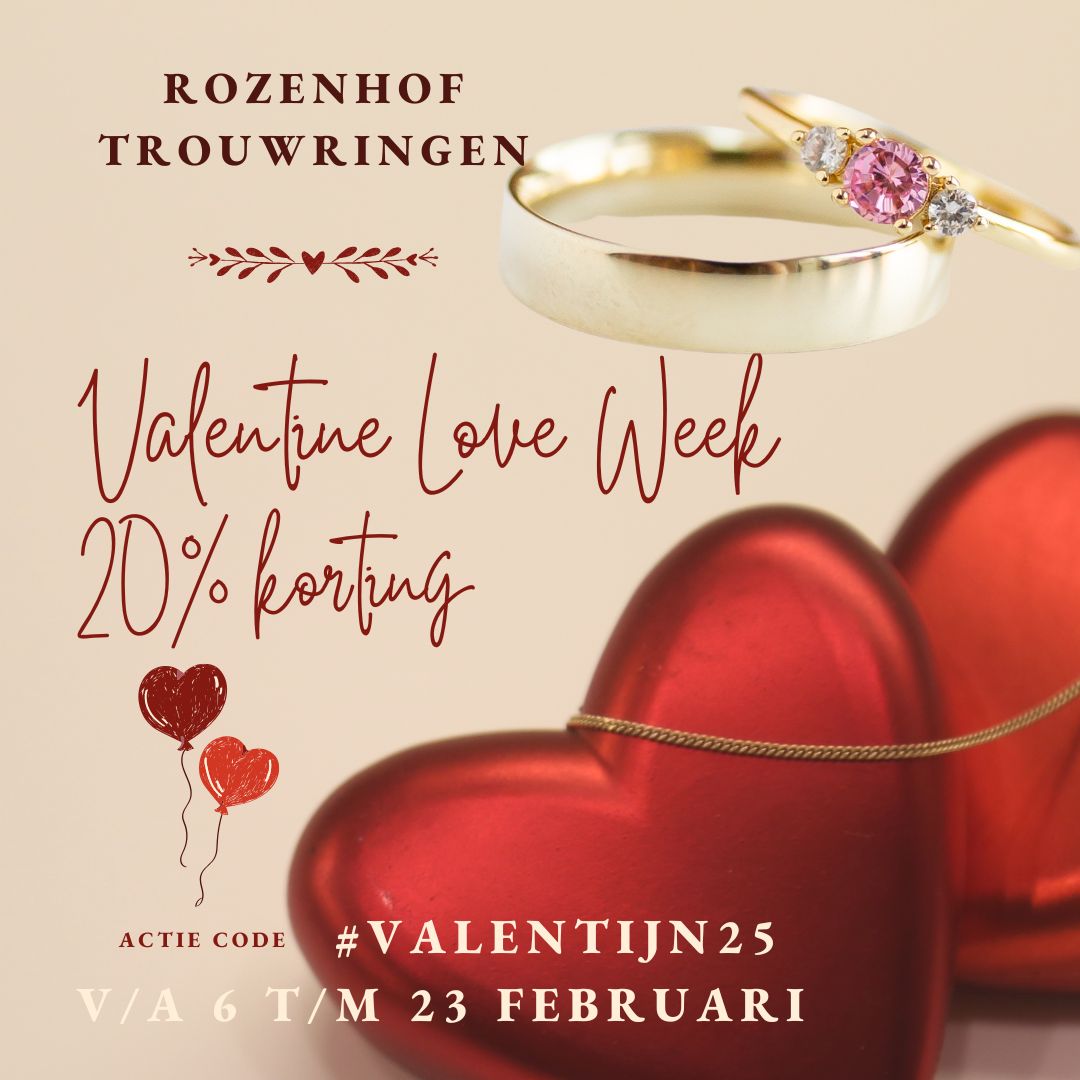 Valentijnsactie bij Rozenhof Trouwringen