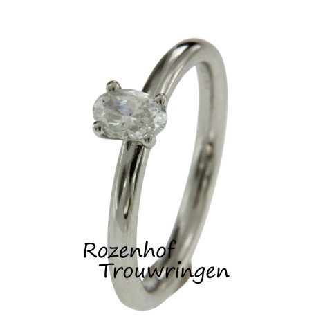 Stralende dames trouw- of verlovingsring met diamant (13243)