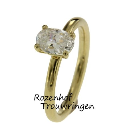 Elegante trouwring met glinsterende diamant (13245)