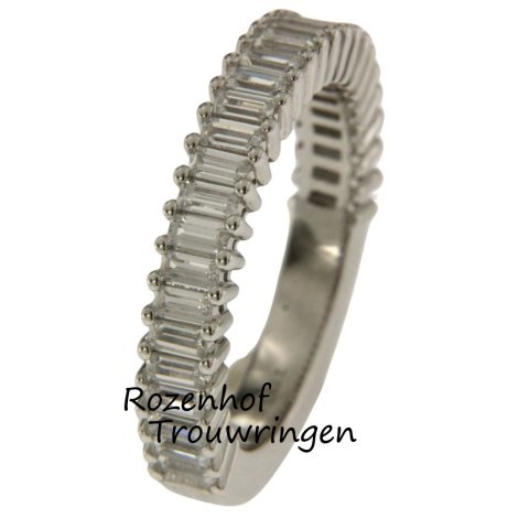 Moderne witgouden verlovingsring met diamanten (13315)