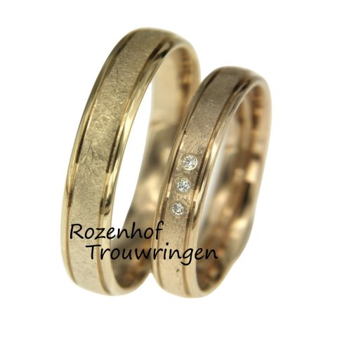Elegante trouwringen set met diamanten (15949-15950)