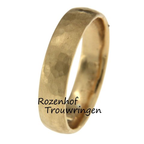 Matte abrikooskleurige heren trouwring (48036)