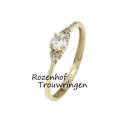 Chique trouw of verlovingsring met diamanten (90109)