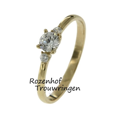 Modieuze verlovingsring met diamanten (90121)