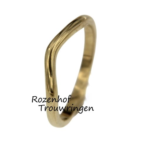 Moderne geelgouden V-ring (90447)